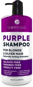 Purple Shampoo Toner for Blonde Hair For Color Treated Bleached Silver White and Gray Hair Goodbye to Orange and Yellow Brassy Tones Sulfate and Parab
