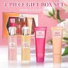 4-Piece Set, Women's Eau De Parfuma Spray Gift Box, Long Lasting Scent, 2 Different Flavor, Perfect For Halloween, Holiday Gifts, Dating, Daily Life