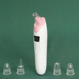Electric Blackhead Cleaning Apparatus; Pore Vacuum Extractor; Household Facial Nose Acne Cleaner; Portable Pore Cleaning Beauty Instrument With 5 Suct (Color: Pink)