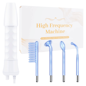 4-in-1 High Frequency Facial Wand for Skin Rejuvenation – Portable Anti-Aging Beauty Device for Wrinkle Reduction, Firming, Dark Circle & Acne Care (Color: MRY-BLUE)